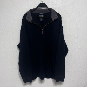 Alexander Julian Navy Blue and Gray Zip Up Sweater